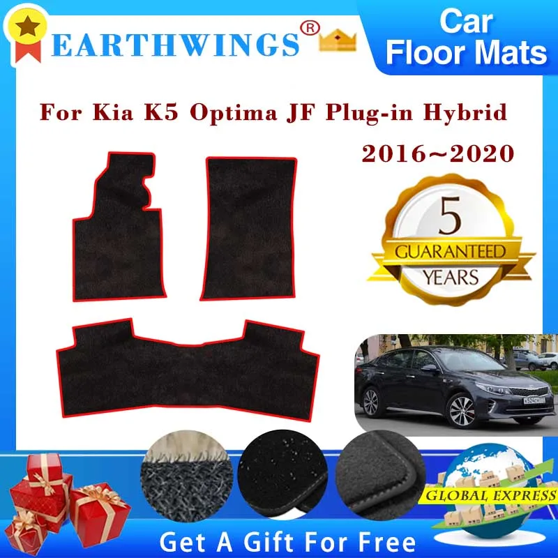 

For Kia K5 Optima JF Plug-in Hybrid 2016~2020 Car Floor Mats Footpads Carpets Cover Cape Rugs Foot Pads Sticker Auto Accessories