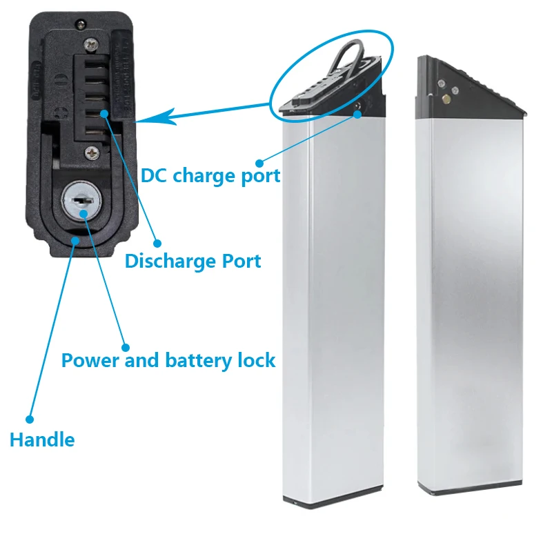 36v 48v Built-in Folding Electric Bike Battery pack 10ah 12ah 14ah 17.5ah For XT750/XF690plus OMECI wallke x3 pro e-bike battery