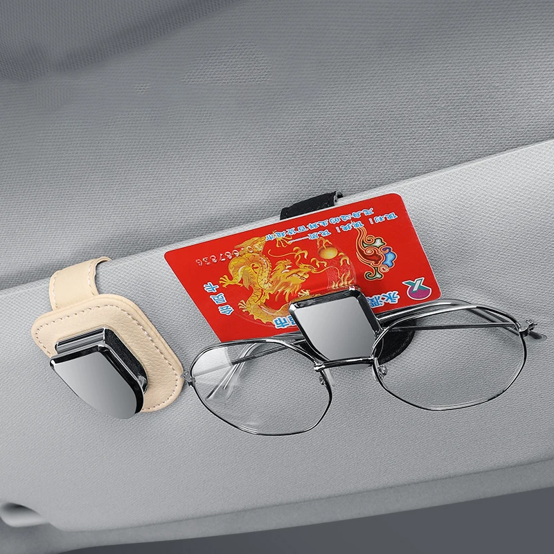 

Universal Car Clip-on Holder for Glasses & Cards, Car Visor Organizer, Multi-Functional Car Accessories