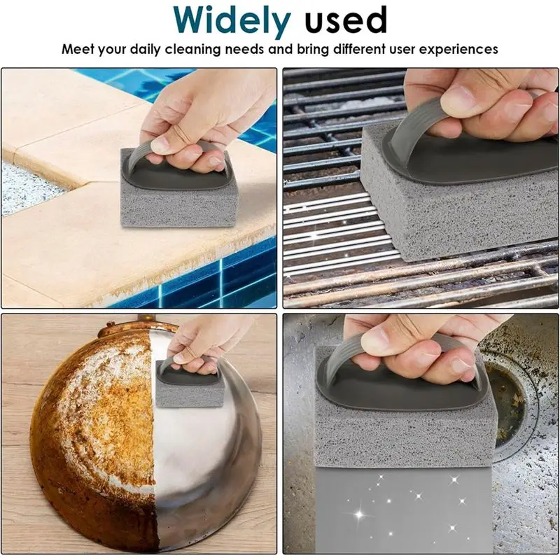 ABWR-For Barbeque Remove Grease Oil Stains Grill Cleaning Pumice Stone 6 Pack With Cleaner Brick Block BBQ Cleaning Tool