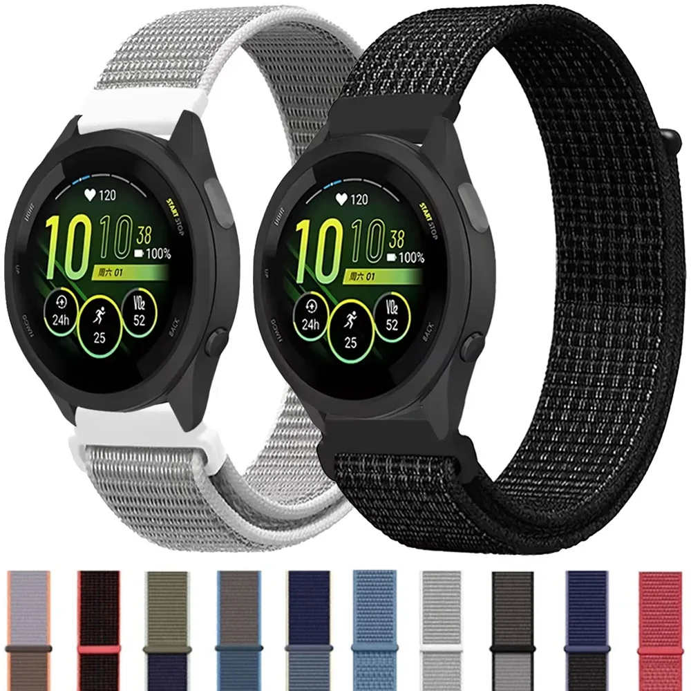 22 mm 20 mm Nylonband für Garmin Vivoactive 4 5/Vivomove Trend/Venu 2 3 Armband für Forerunner 55 165 245 255 265 955 965
