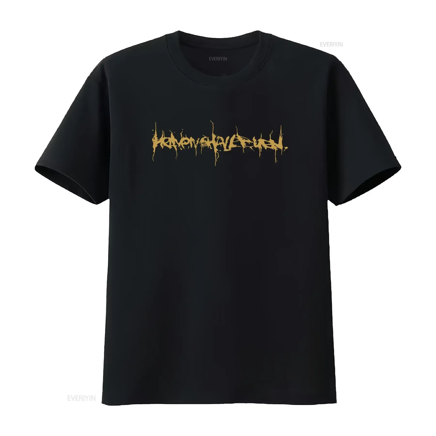 Nuova Maglietta Essenziale Heaven Shall Burn con Logo della Band, T-Shirt a Maniche Corte a Righe da Uomo Vintage Lavata