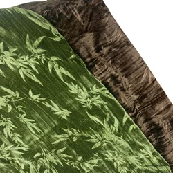 1m*1.6m Bamboo Floral 2024 Dark Green Jacquard Fabric African Embroidered Velvet Fabric for Dress Cheongsam Sewing