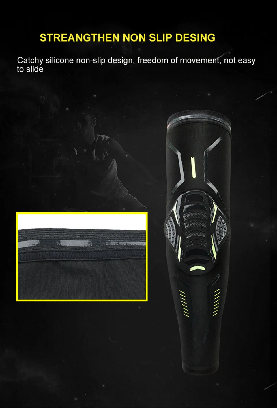 GTUBIKE 1 Stück elastische Basketball-Ellbogen- und Armprotektoren, stoßdämpfende Waben-Ellbogenschützer für Lauf- und Radsport – Detail 7