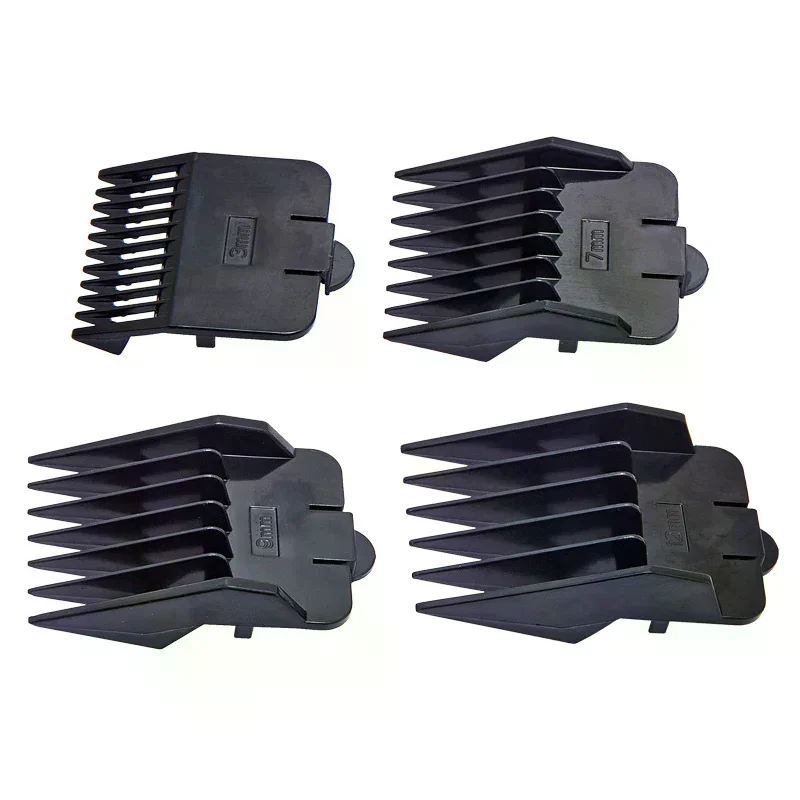 4pcs Universal Cut Clipper Limit Comb Guide Attachment Size Barber Replacement Electric Push Shear Limit Comb