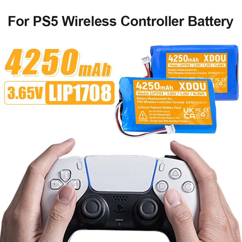 4250mAh PS5 PS 5 Wireless Controller Battery for Sony Playstation 5 LIP1708 Dualsense Gamepad Controller CFI-ZCT1W CFI-ZCT1J