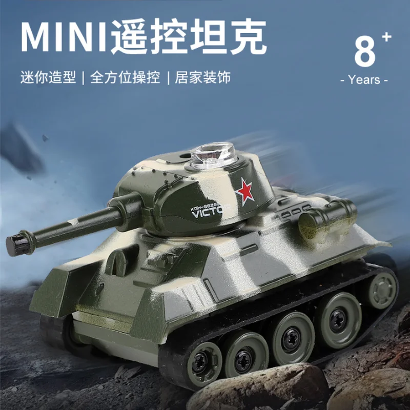 

NEW Mini Remote Control Tank Simulation Four-Way Wireless Charging Children'S Remote Control Car Military Toy