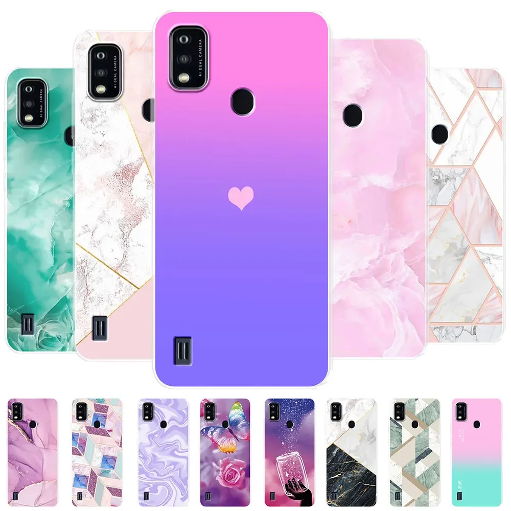 For ZTE Blade A51 Case ZTE A51 Lite Marble Transparent Soft Silicon TPU Phone Case For ZTE Blade A51 Fundas Cover Bumper Coque