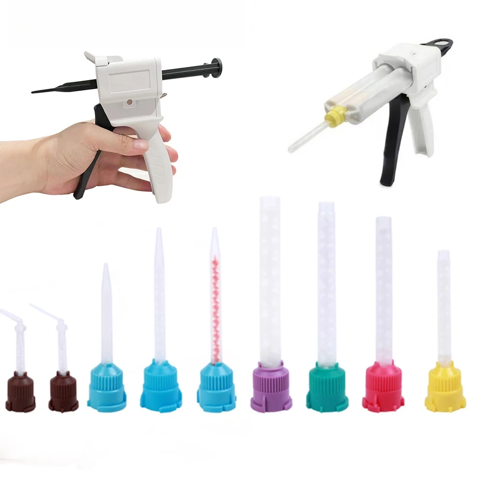 

Dental Impression Mixing Tips Silicone Rubber Gun Conveying Mixing Head For Dentistry Materials Mixing Tube Disposable Den