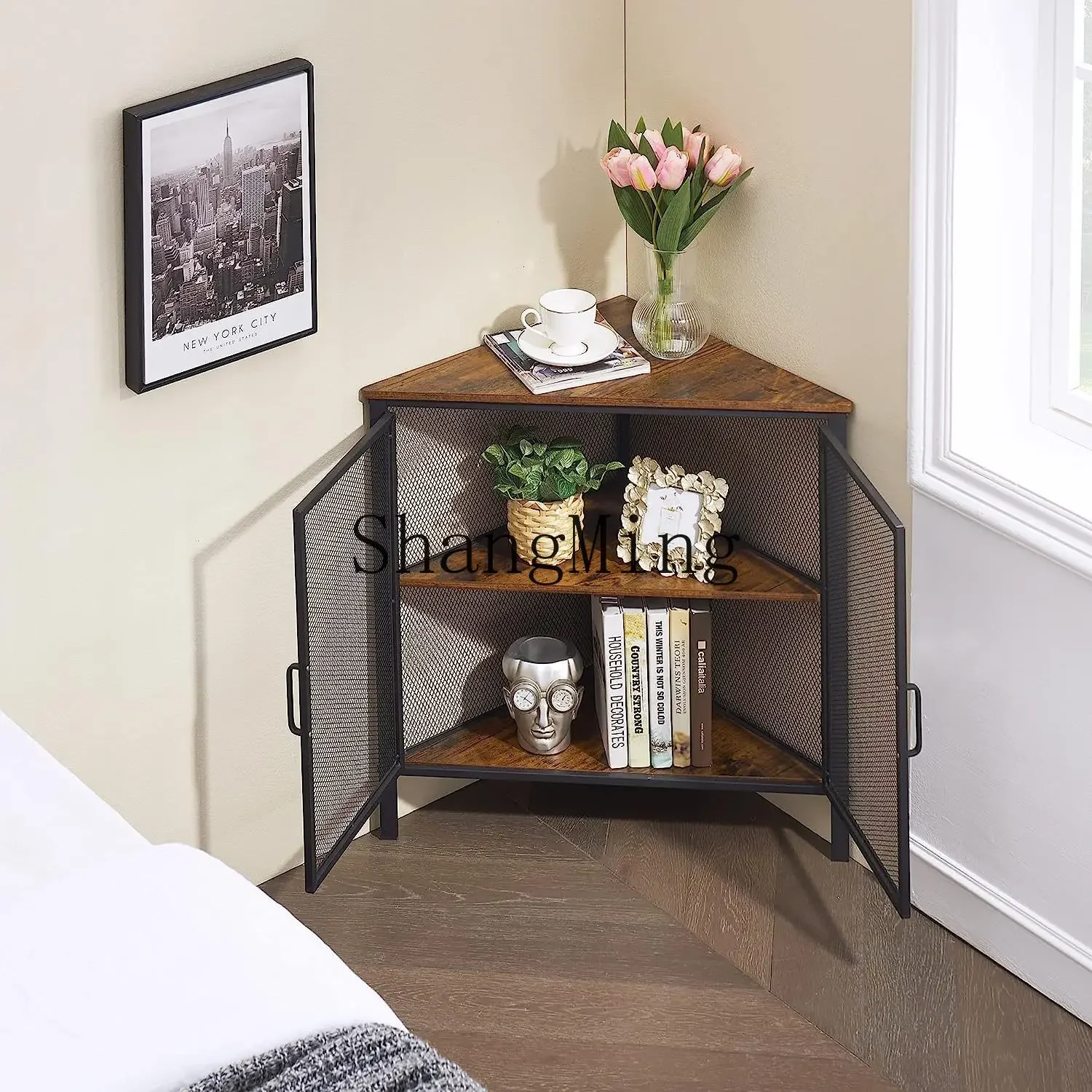 

FG household corner storage rack is suitable for living room, bedroom, kitchen storage corner cabinet