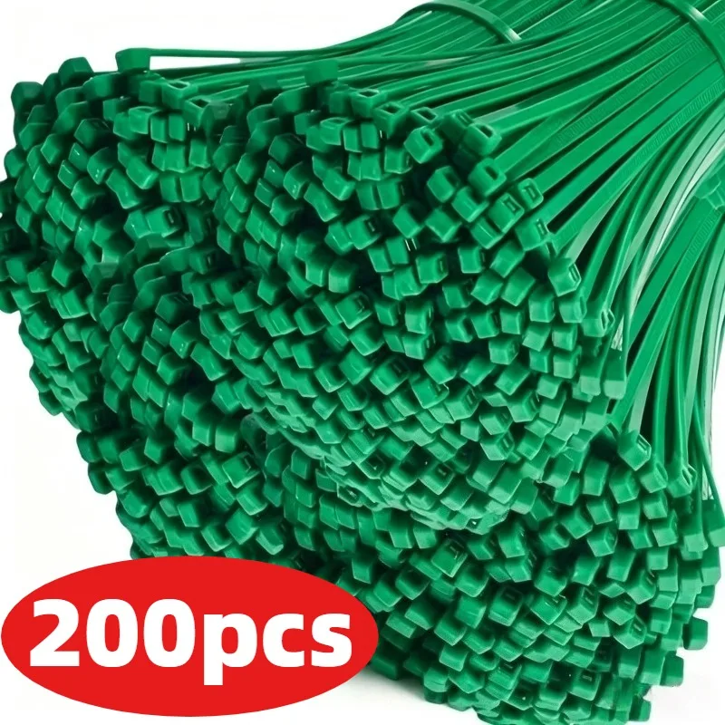 200pcs Heavy-Duty Garden Ties,Self-Locking Plant Hangers for Secure Vine,Leaf  - Multi-Purpose Gardening Binding Solution
