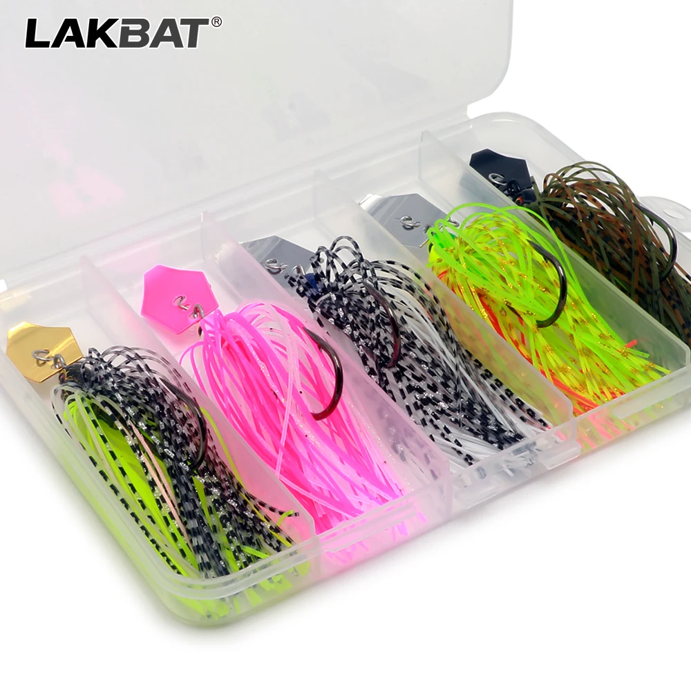 LAKBAT Chatterbait 7g/9g/11g/14g/21g Krautfreier Angelköder Spinner-Bait Blade Jig für Barsch, Hecht, Zander, Süßwasser-Angeln, Angelzubehör – Detail 1