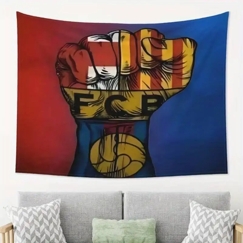 United Barcelona Theme Digital Printing Polyester Wall Tapestry Suitable For Use In Living Rooms Bedrooms Offices Bars Party