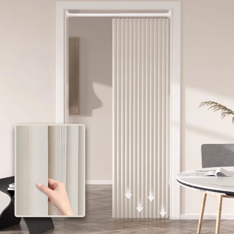 Door Curtain Pleated Door Curtain Folding Door Curtains Accordion for Bedroom Curtain Partitions, Wardrobes, Shoe Cabinets Etc