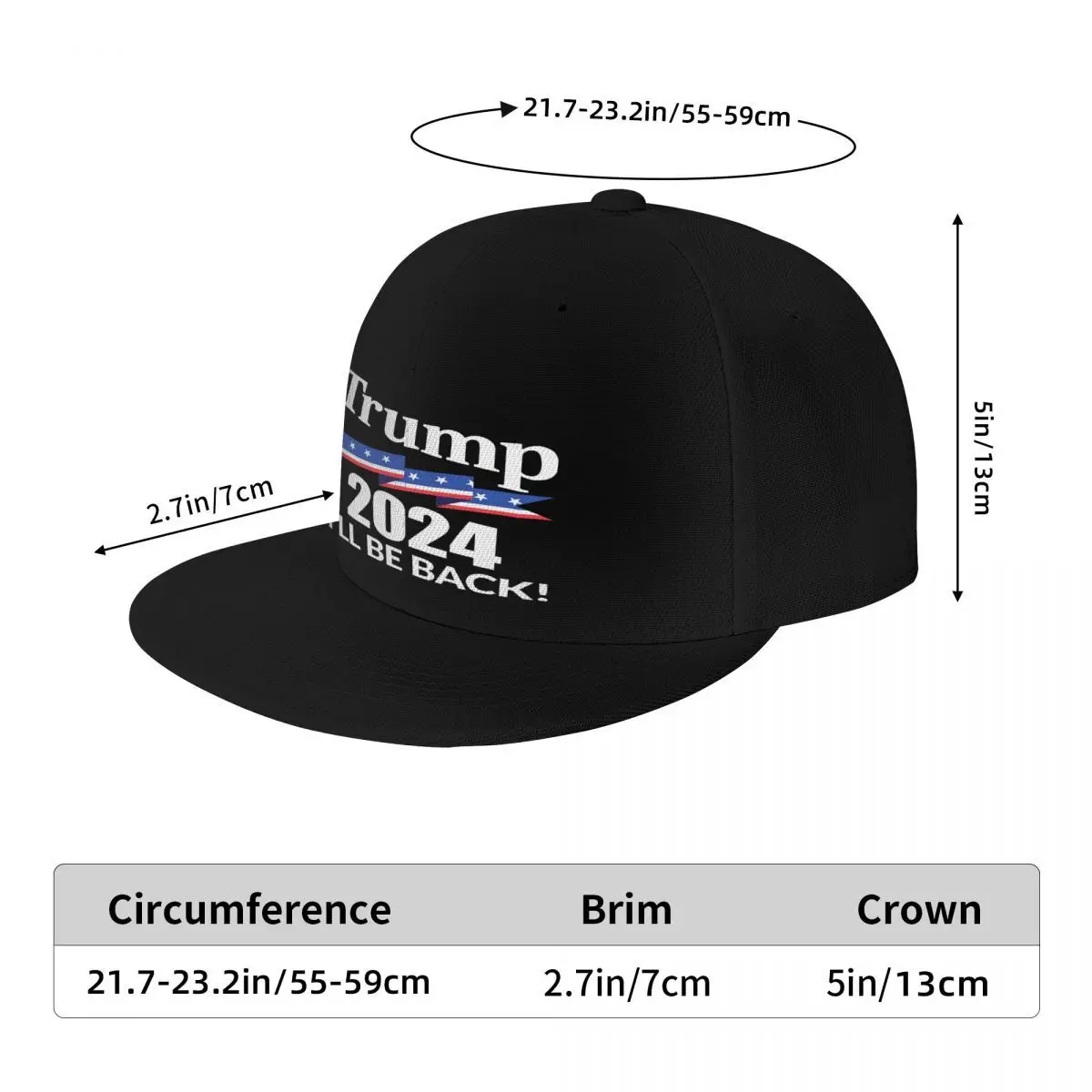 Trump 2024 I'll Be Back 1505 Cap Men Cap Male Hats Woman Hats For Men Caps For Men Summer 2024 Man Hat Baseball Cap