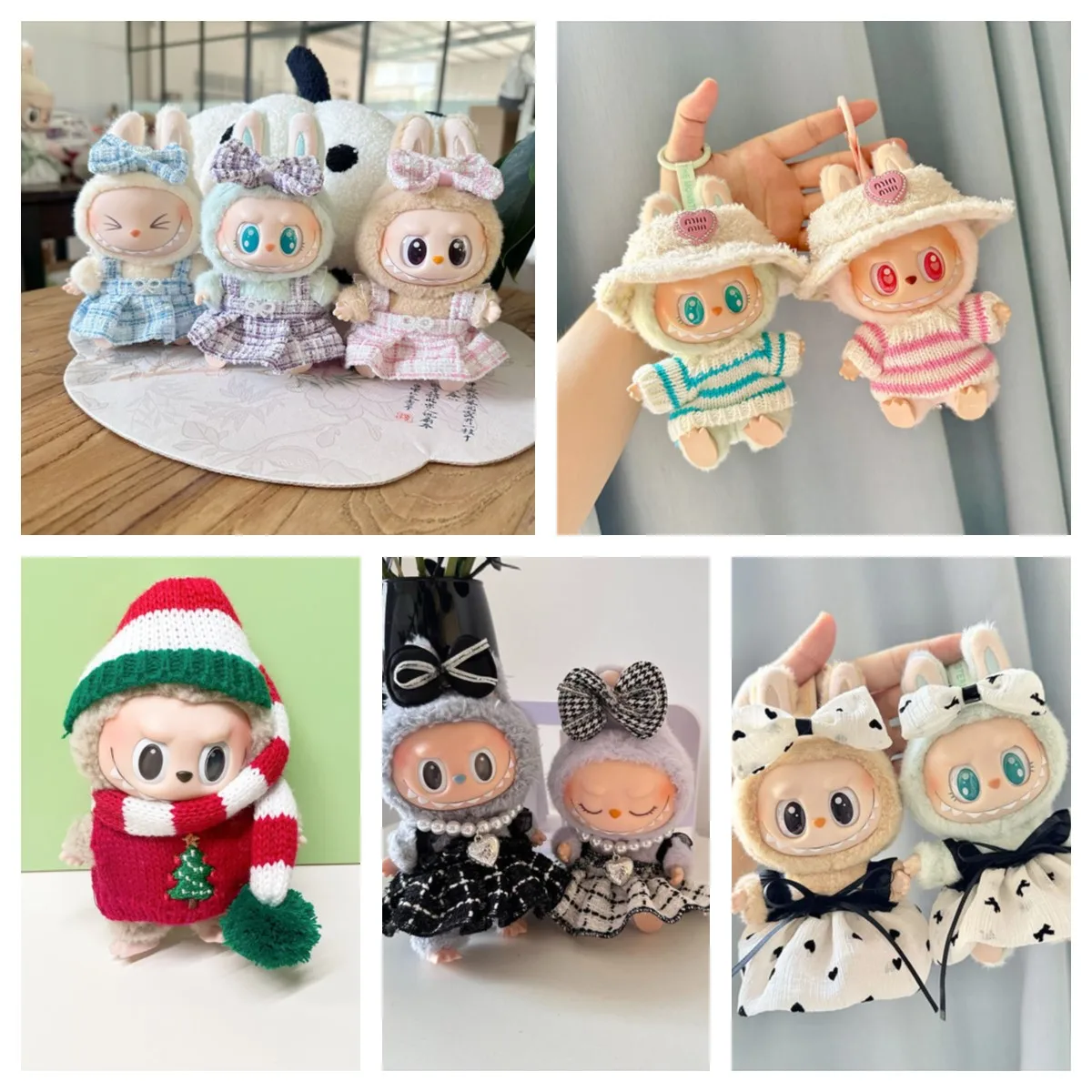 Mini Plush Doll'S Clothes Outfit Accessories For Korea Kpop Exo Labubu Idol V1 V2 Overalls Clothing Gift