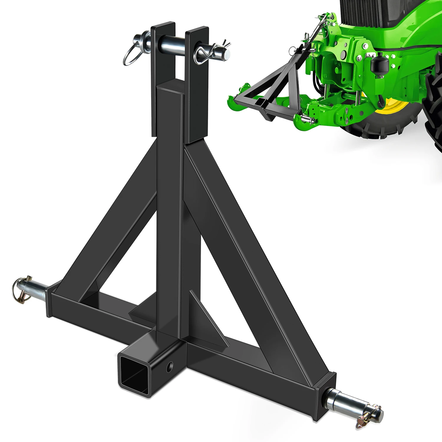 

Nilight 3 Point 2" Trailer Hitch Receiver Category 1 Heavy Duty Tractor Drawbar Quick Hitch Adapter Compatible with Kubota Bx John Deere Nortrac Kioti Yanmar Cat