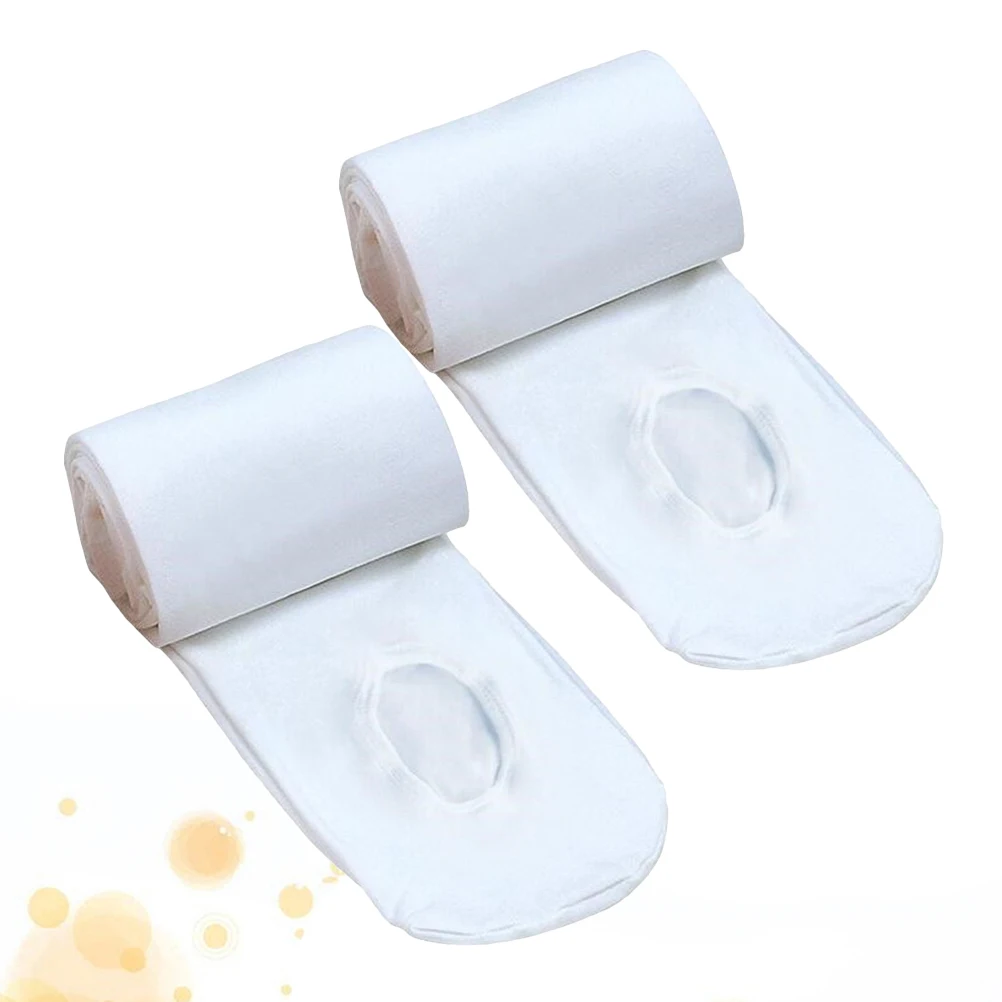 

2Pairs Ballet Tights Smooth Elastic Breathable Long-Lasting for Dance Class Adult Girls White Size M Height 130-150Cm