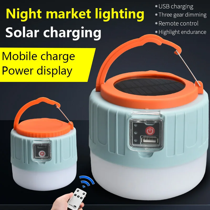 High Power Solar LED Camping Light USB Rechargeable Bulb For Outdoor Tent Lamp Portable Lantern Emergency Lights For camping