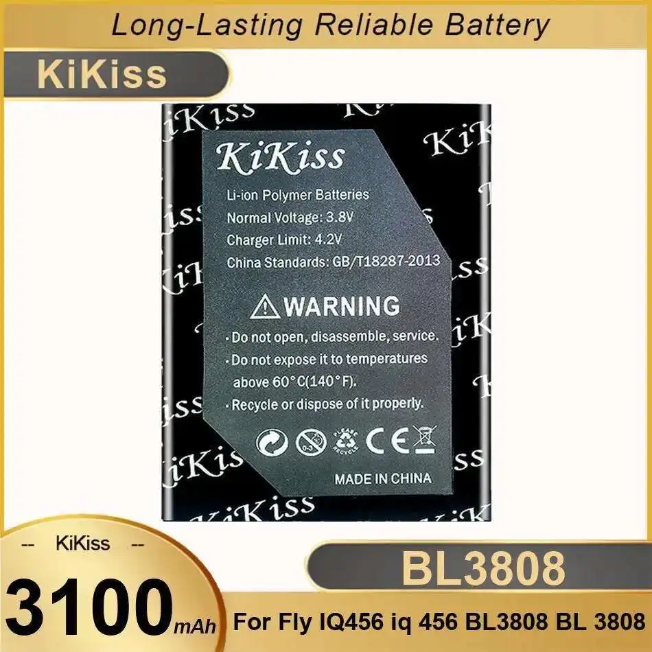 

Premium Replacement 3100Mah For Fly IQ456 IQ 456 BL3808 BL 3808 Good Low-Temperature Performance Mobile Phone Battery