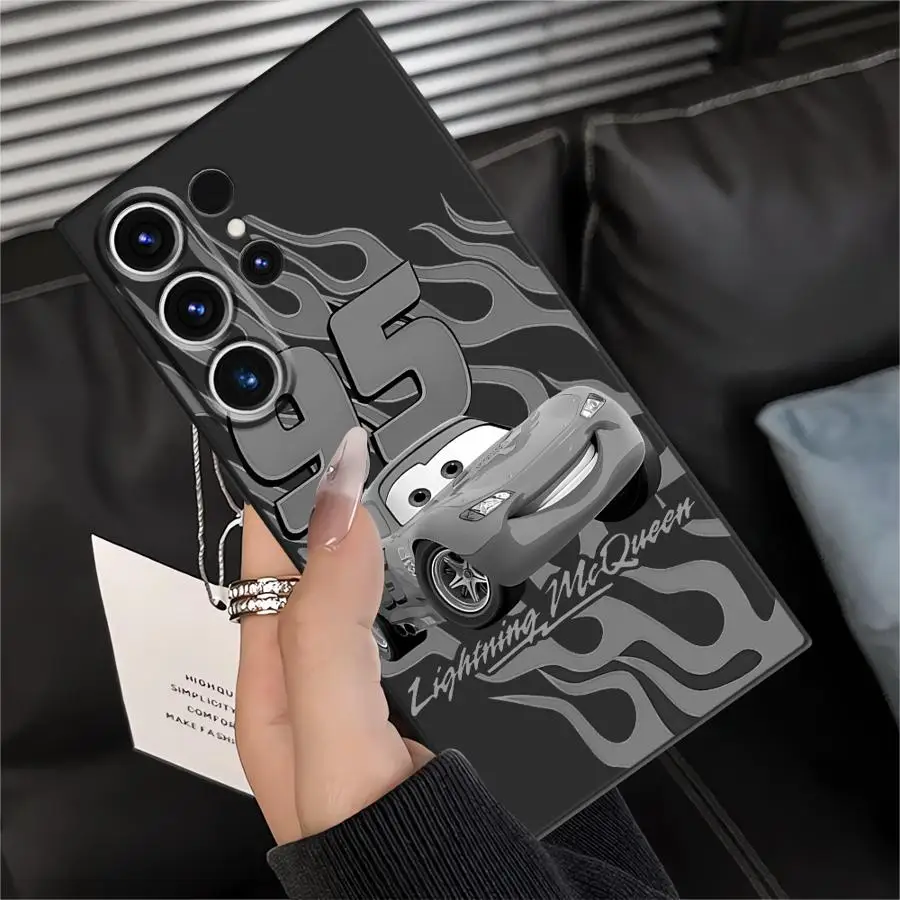 Coole Lightning McQueen Disney Hülle für Samsung Galaxy S20 S24+ S22 S25+ S9 S23 FE S24 Plus S25 Ultra S21 Soft Back Phone Cover
