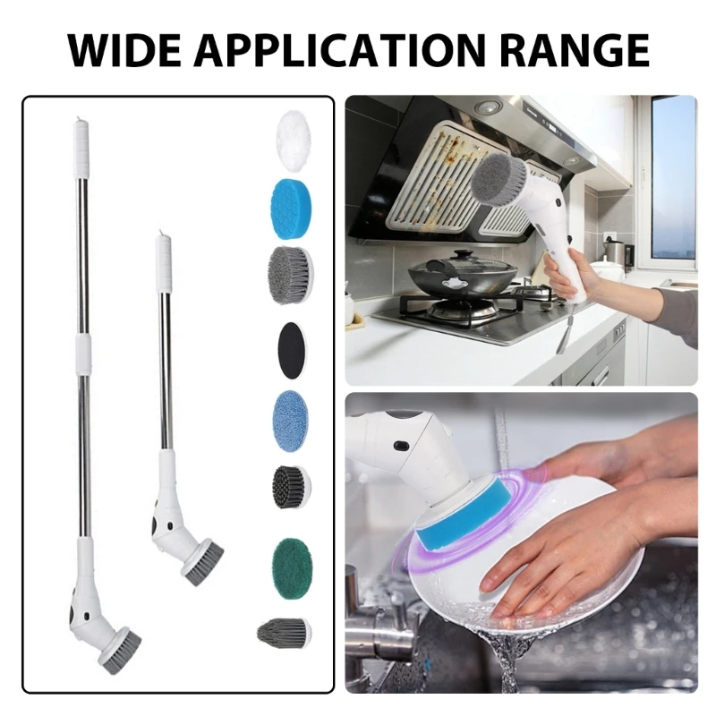 Cepillo limpieza eléctrico, cepillo limpieza inalámbrico multifuncional para hogar