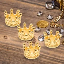 50 Pcs Crown Shape Charms Accessories Pendant Charms Bracelet Jewelry Supplies Rhinestones Gold Jewellery Mini Crown Shape Alloy