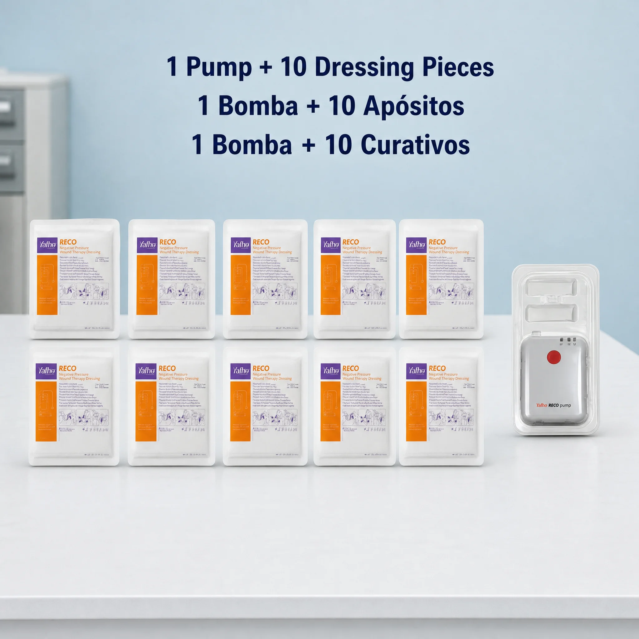 Medical Grade NPWT Wound Dressing Kit Negative Pressure Wound Therapy System PortableWound Care Pump Kit CE Certified