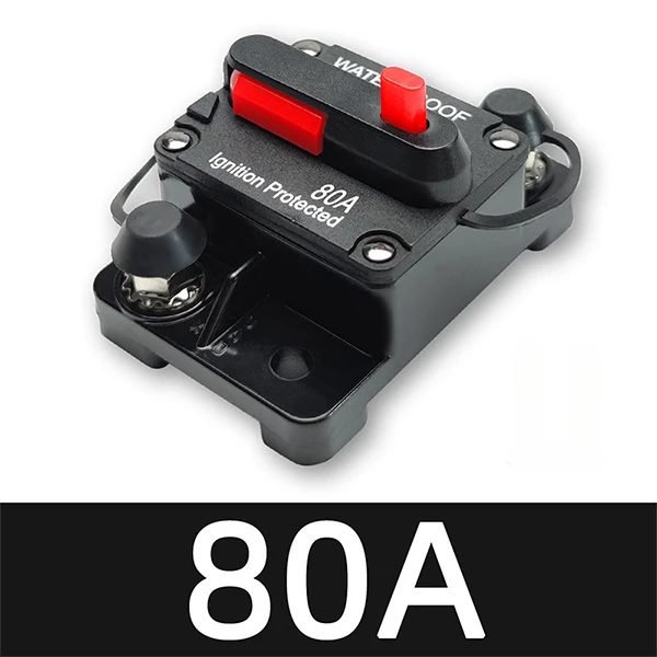 20A bis 300A 12V-48V Leistungsschalter Power Protect Sicherung Trolling mit manuellem Reset Wasserdicht Auto Boot Handbuch 30A 80A 100A 300A