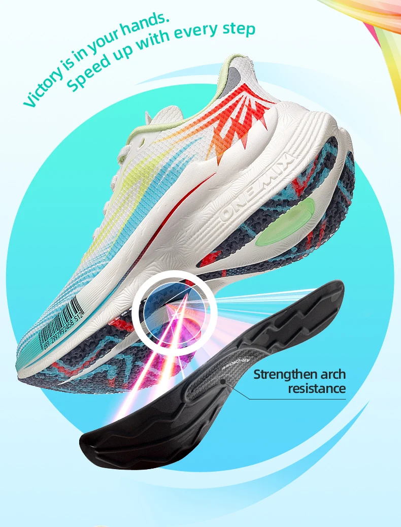 ONEMIX Beam Training Running Shoes for Men And Women Breathable Summer Sport Jogging Shoes Full Sole Nylon Plate for Training