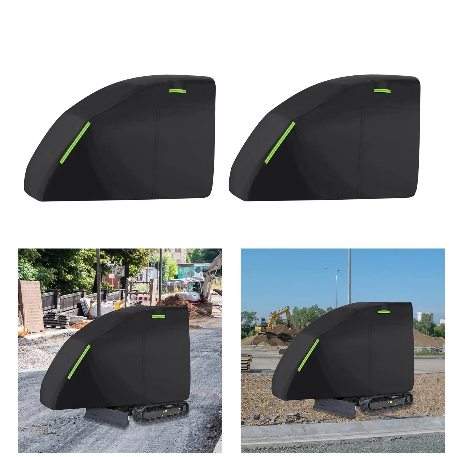 

Mini Excavator Cover with Reflective Strips Shield Snowproof Guard Protective Cover for Vio17 Farm Yard Shed Backyard