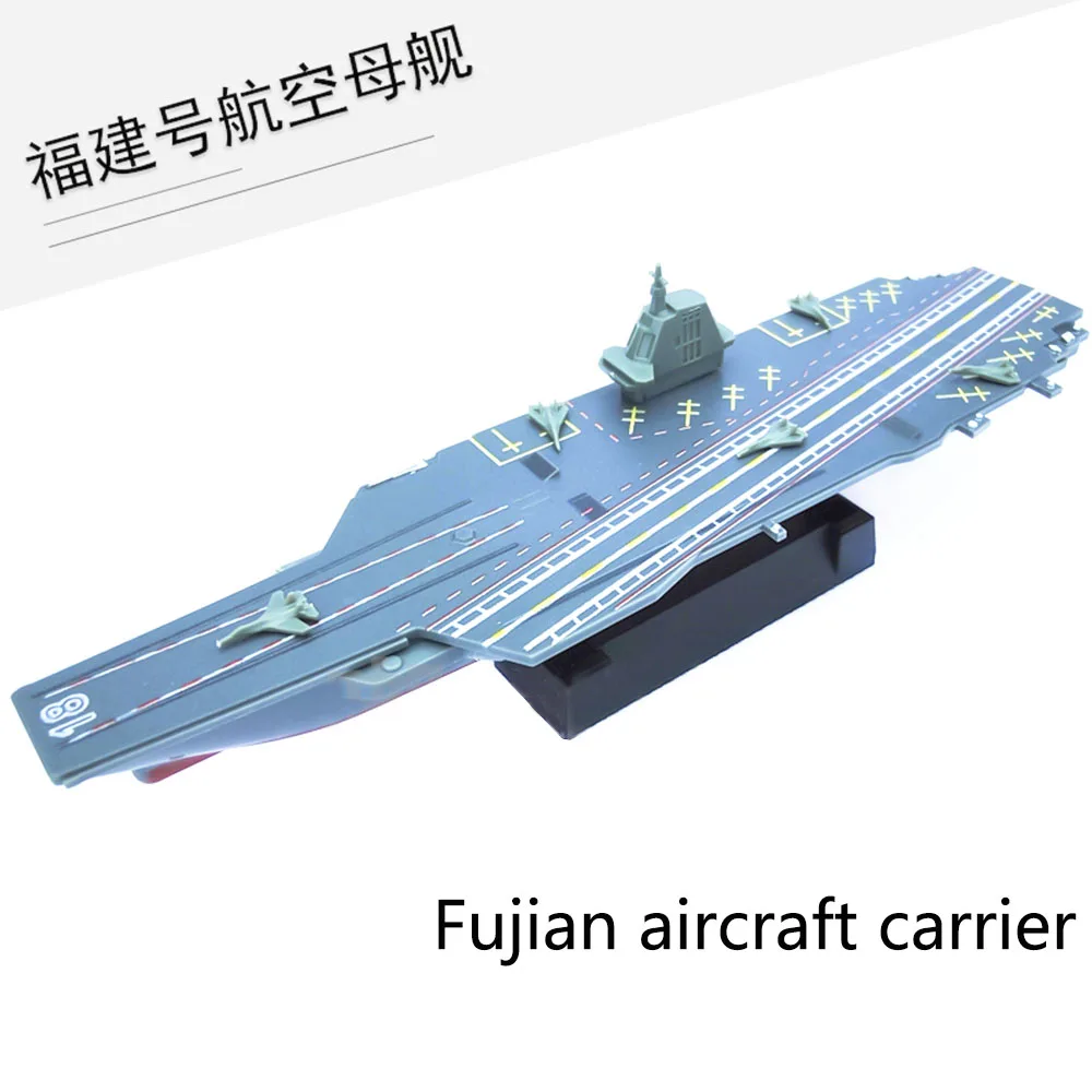 8pcs Assembly Ship Model USS Ronald Reagan Fujian Aircraft Carrier Undersea Boat 055 Destroyer Modern Military Warship Toy DIY