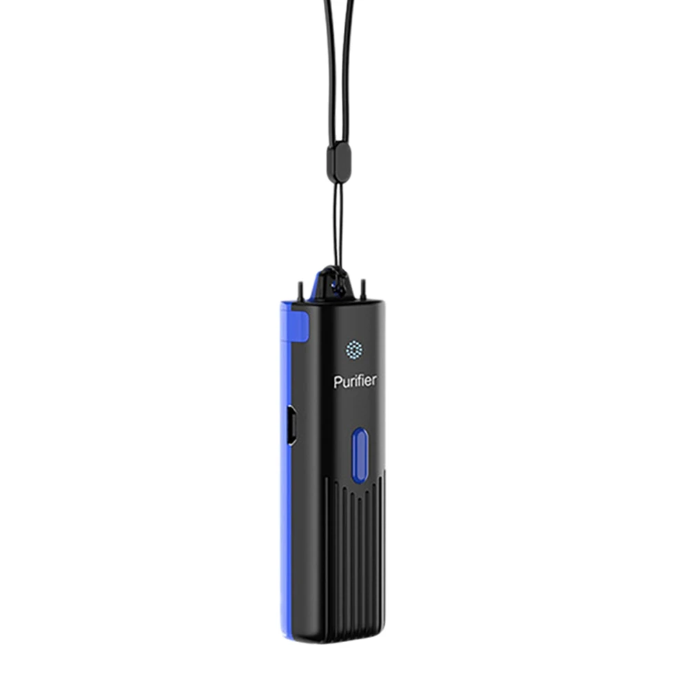 

Hanging Neck Air Purifier Personal Wearable Mini Portable Car Home Negative Ion Generator Necklace Air Purifier Blue