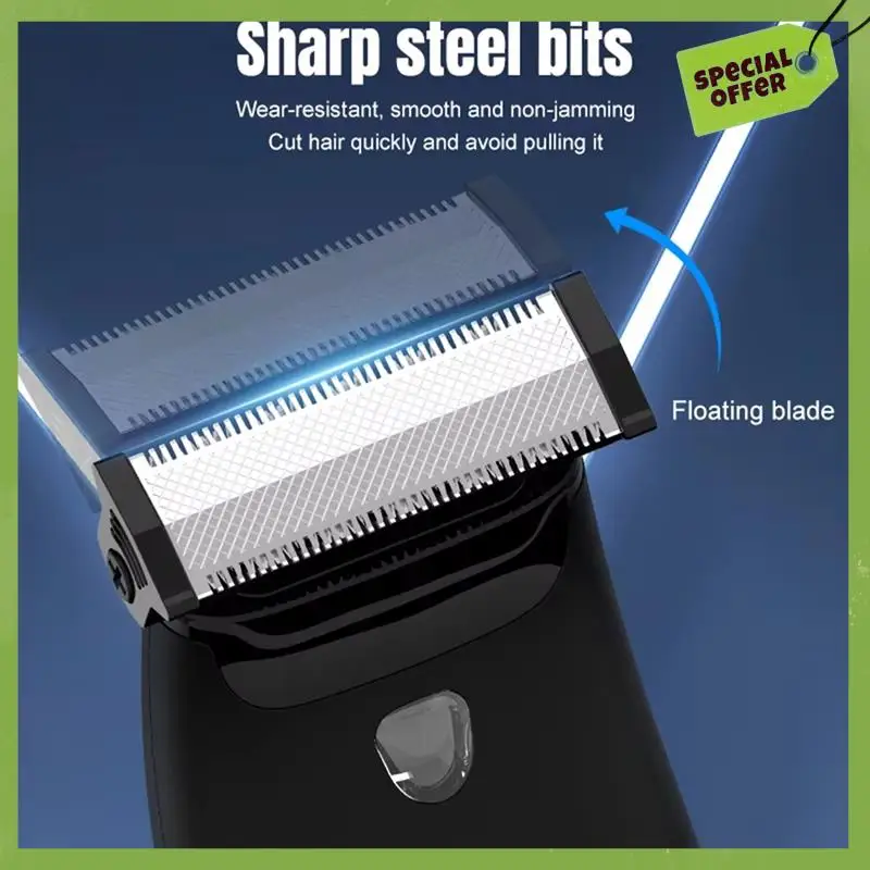 ABGP-Electric Beard Trimmer For Men - Waterproof, Adjustable Guard, Multi-Use For Trimming, Edging & Shaving, Wet/Dry Use