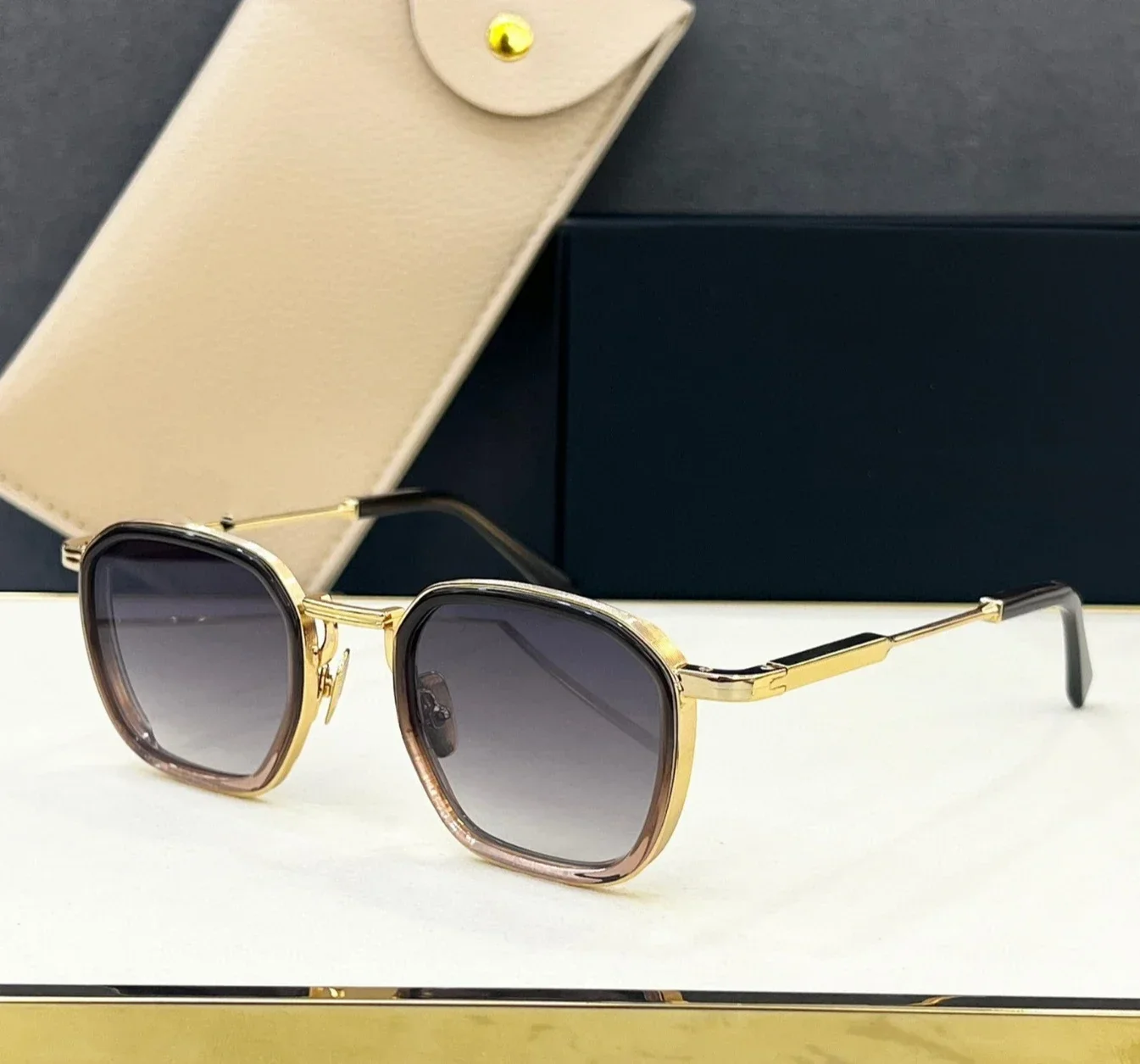 Original Designer and American Fashion Sunglasses JOH Niche Trendy Brand New Metal Box European  Stars with The Same Sunglasses