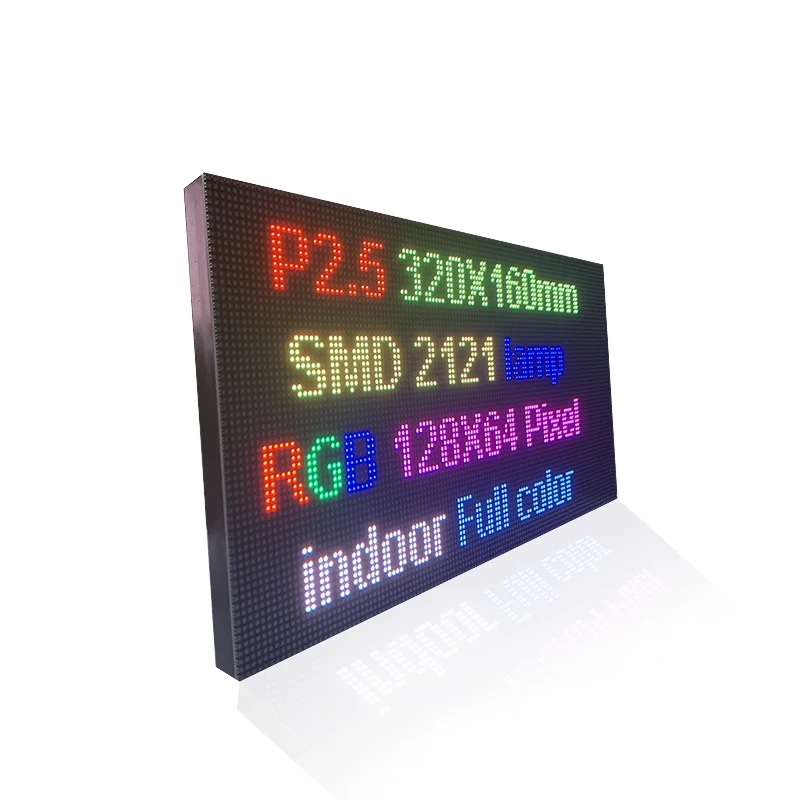 Lage prijs LED Indoor P2.5 Full Color Module 320x160mm 128x64 Pixels SMD2121 Lamp Matrixpaneel Scherm Video Programmeerbaar