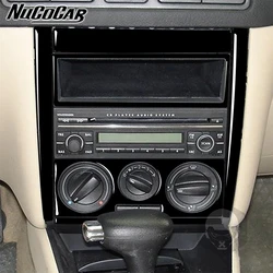 For Volkswagen Golf 4 MK4 1999-2004 Piano Black Central control radio Panel Cover Car Interior Accessories Decorative Stickers