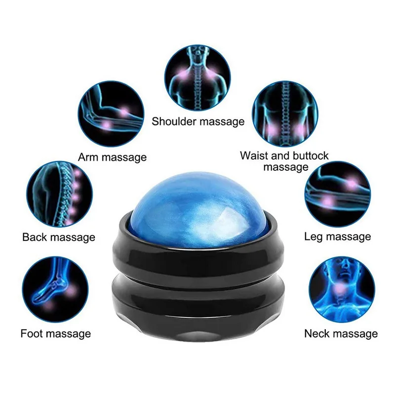 Massage Roller Ball Massager Body Pain Relief Therapy Foot Back Waist Hip Relaxer Stress Release Muscle Relaxation