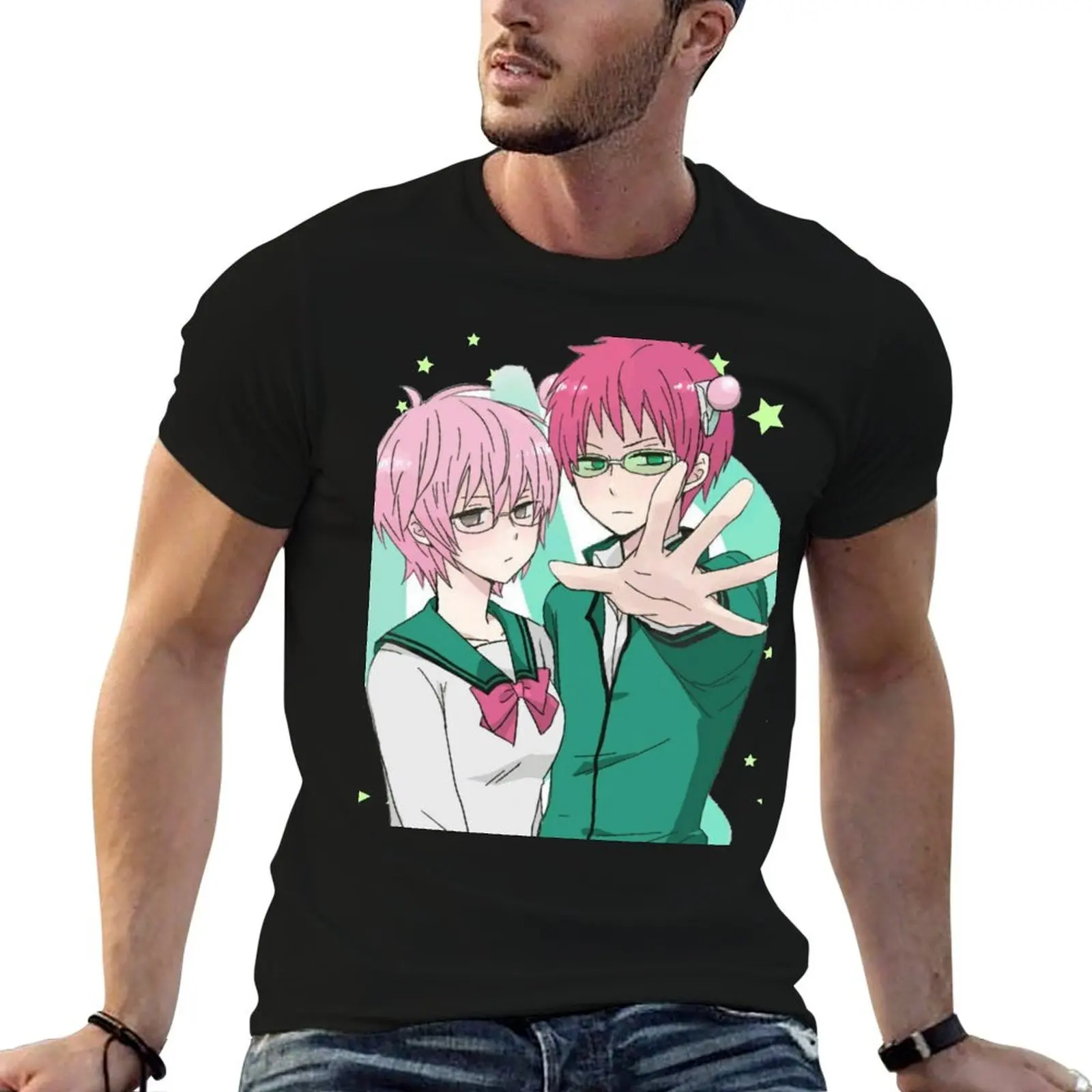 Saiki K T-Shirt Breathable Sportswear T-Shirt for Men
