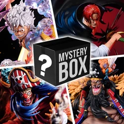 4 cesarzy jednoczęściowa figurka Anime pudełko z niespodzianką tajemnicze golonki uczą Luffy Buggy Zoro Lucky Box najlepsze pudełko niespodzianek