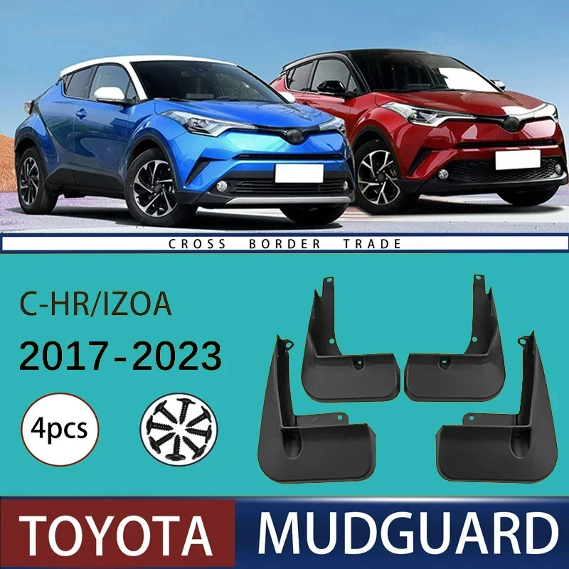 

Automotive Tire Mudguard Waterproof Splash Proof 4pcs Accessories For Toyota C-HR IZOA 2017-2023 2018 2019 2020 2021 2022