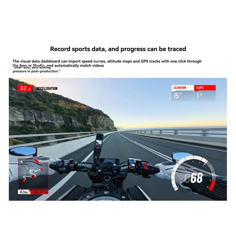 【B74A】For Insta360 X5 GPS Preview Remote With Built-In Mic 160M LCD Touchscreen Watch Control For Insta 360 Ace Pro 2 - view 3