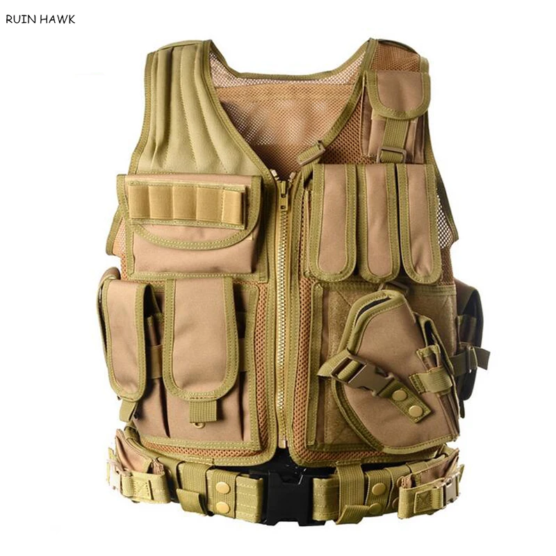 

Police Training Combat Armored Equipment Military Tactical Vest Army Paintball Hunting Air Gun Vest Molle Protective Vest