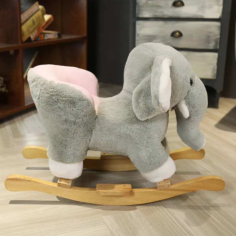 Elephant Children Rocking Horse Baby Rocking Chair Wooden Horse Baby Birthday Gift