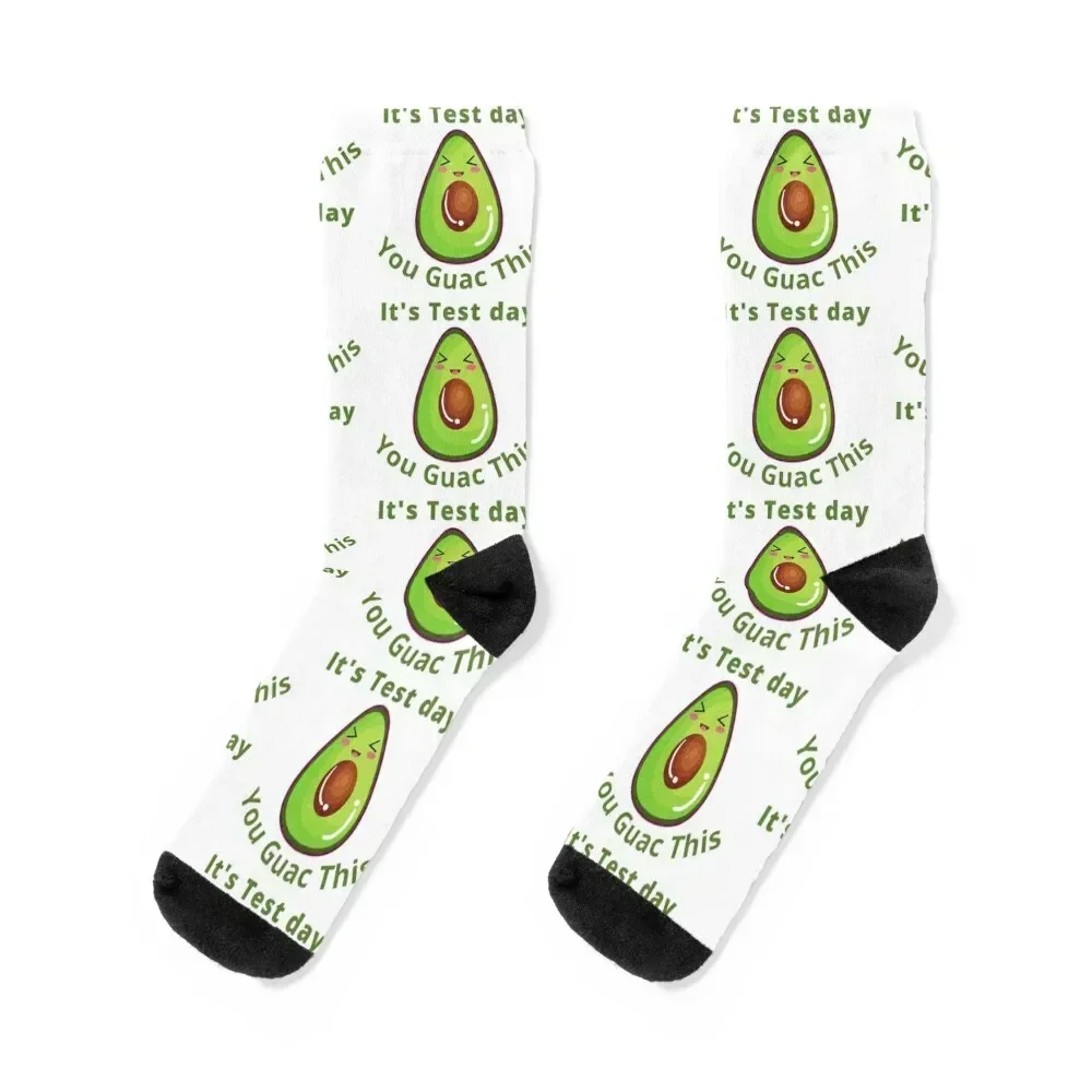 

It's Test Day You Guac This Socks cycling Rugby Stockings compression custom sports Men's Socks Women's