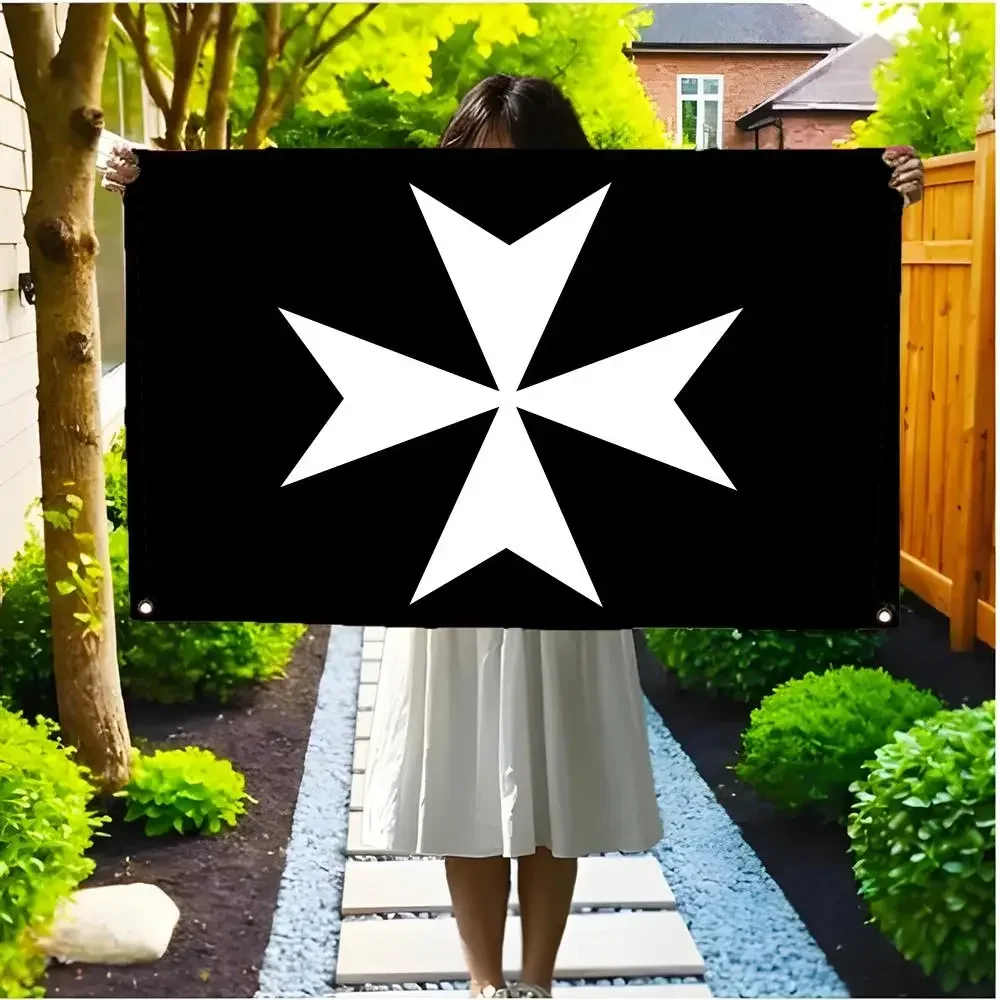 order chivalry Knights Hospitaller Flags Borderless four-ring ornament indoor outdoor decoration effortless to hang