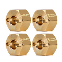 4PCS 8/9/10MM Metal Brass Heavier Wheel Hex Hub for 1/10 RC Crawler Axial SCX10 90046 RR10 RGT 86100 MST UTB18