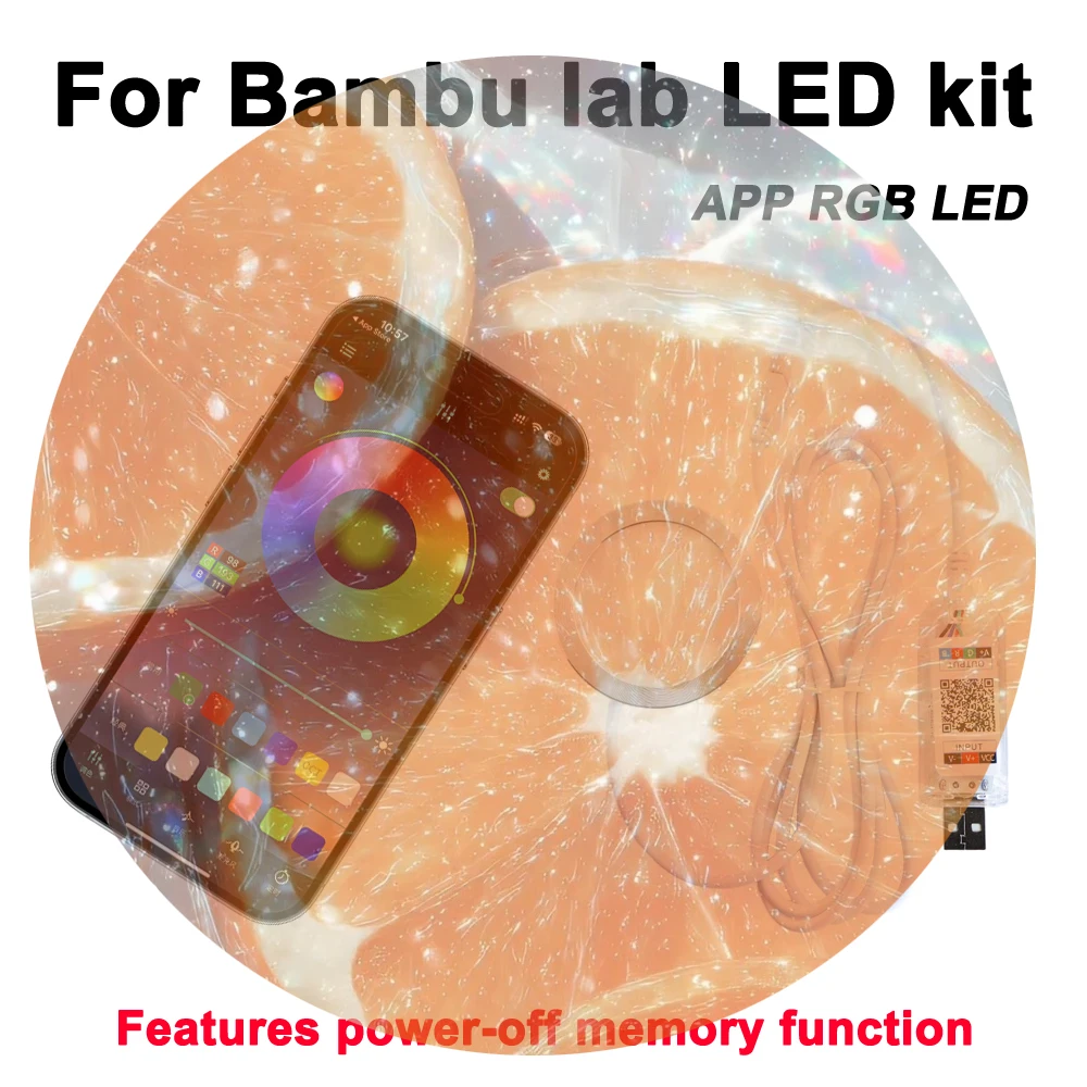 

Набор для сборки лампы 001 DIY: RGB LED-подсветка для 3D-печатных аксессуаров Bambu Lab App