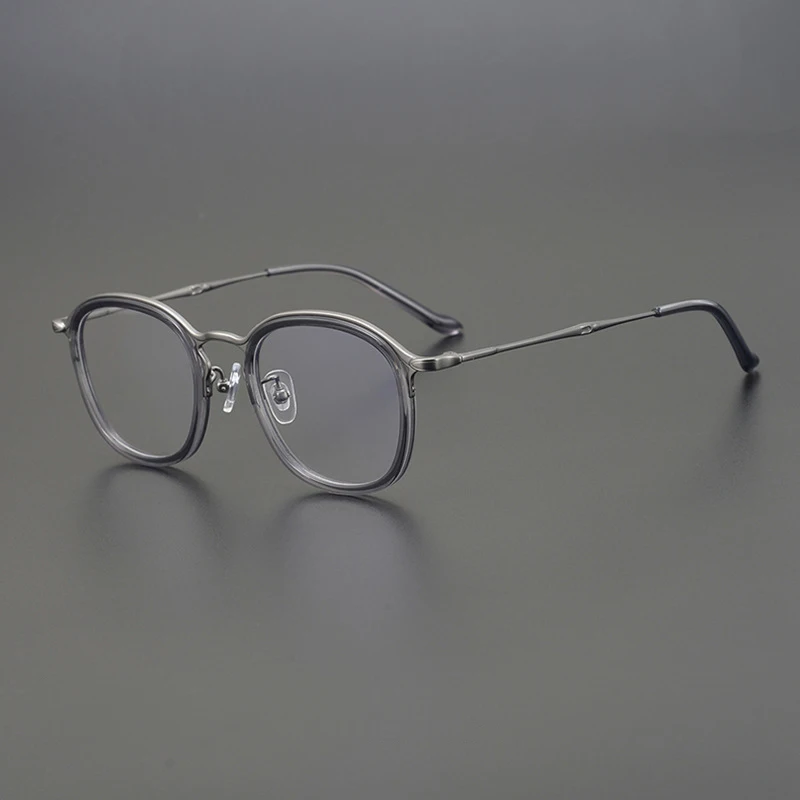 2023 New Titanium Square Optical Glasses Frame Men Vintage Acetate Prescription Eyeglasses Women Fashion Brand Design Eyewear