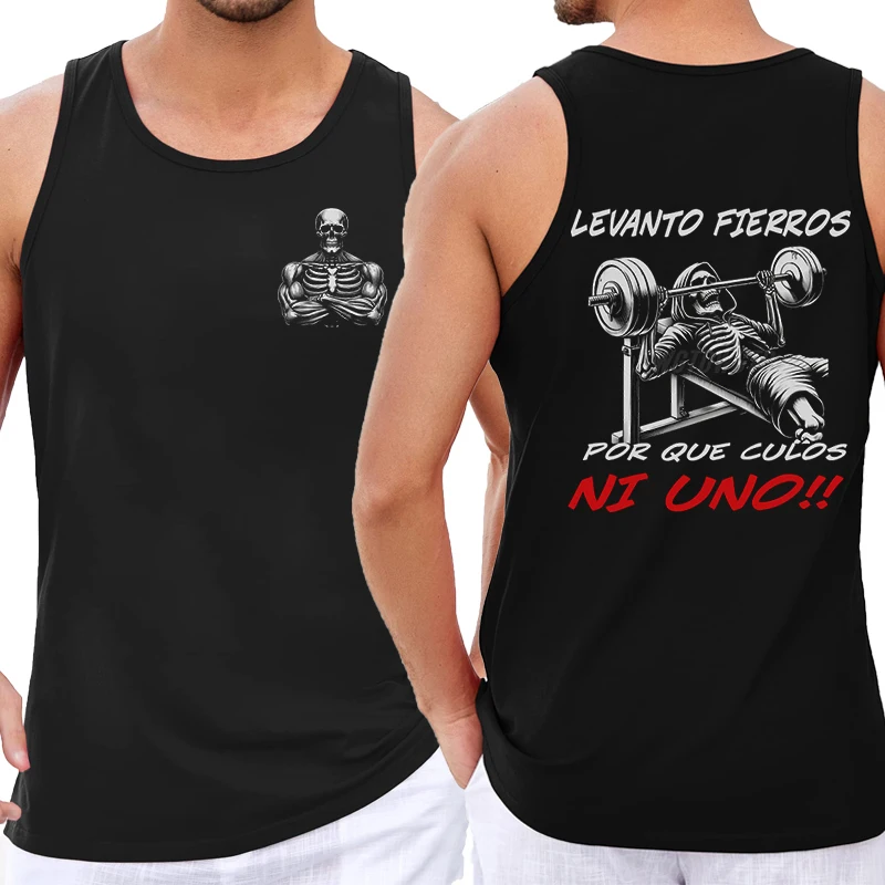 

Funny 3D Skull Print Men Tank Top Fashion Casual Sleeveless Shirt Outdoor Fitness Sports Vest Summer Breathable Gym T-shirt Man